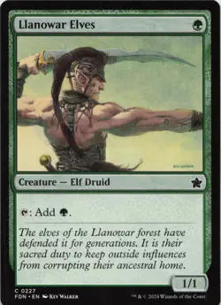 Llanowar Elves C Foundations 227 NM MTG - Image 1