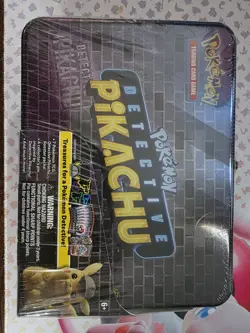 Pokemon Detective Pikachu Collector Treasure Chest Lunch Box Tin Sealed TCG 820650805387 - Image 2