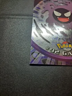1999 Topps Pokemon TV Animation Gastly #92 Foil Holo Card LP - Image 5