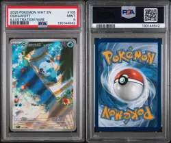 2025 POKEMON WHT EN-WHITE FLARE ILLUSTRATION RARE #105 OSHAWOTT PSA 9 - Image 3