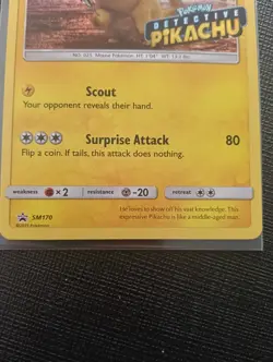 Pokemon TCG - Detective Pikachu SM170 - Black Star Promo - Mint - Image 3