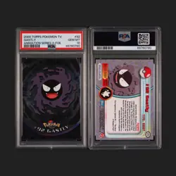 Topps Pokemon Gastly #92 and Haunter #93 Blue Labels, Holo, PSA 10 sequential - Image 3