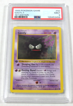 1999 Pokemon Game GASTLY 1st Edition 50/102 PSA 9 MINT - Image 1