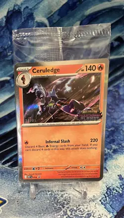 Pokemon TCG Phantasmal Flames Staff Stamped Prerelease Promo Sealed Set Of 4 - Image 1