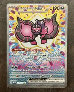 Pecharunt EX 163 Pokemon Prismatic Evolutions Special Illustration Rare NM/Mint - Image 1