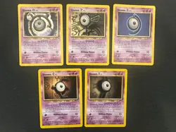 Neo Destiny Unown Lot: 47/75, 48/75, 49/75, 67/75, 68/75 - Vintage Pokemon Cards - Image 1