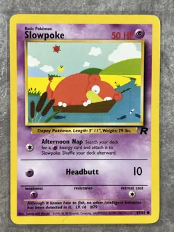 Slowpoke 67/82 Pokemon TCG Team Rocket Vintage WOTC Regular (Light Play) 1 - Image 1
