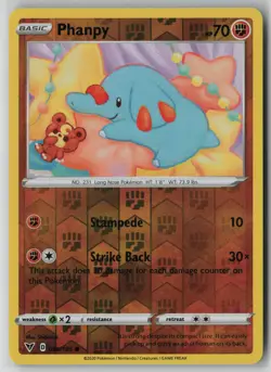 Phanpy 86/185 Pokemon Vivid Voltage Reverse Holo Near Mint (NM) 1 - Image 1