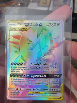 Pokemon TCG Tyranitar GX Lost Thunder Holo Card 223/214 Secret Ultra Rare Bundle - Image 4