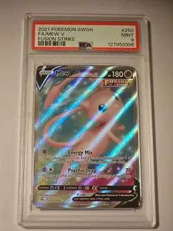 Pokemon Mew V 250/264 - Full Art Holo Card - #250 Swsh08: Fusion Strike - PSA 9 - Image 1