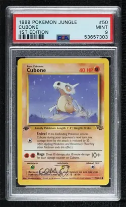 Cubone 1st Ed. Pokemon Jungle PSA 9 MINT 1999 - Image 1