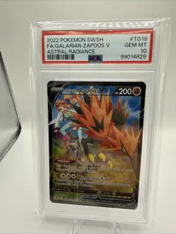 Pokemon 2022 Galarian Zapdos V TG19/TG30 Astral Radiance GEM MINT PSA 10 - Image 1