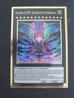 Yu-Gi-Oh! MGED-DE032 Nummer IC1000 Numerounius Numerounia Gold Rare NM - Image 1