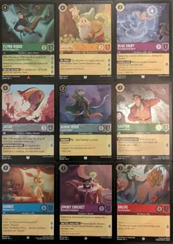 Disney Lorcana : Rise Of The Floodborn Lot Of 9 Foil Cards - Image 1