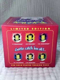 NEW SEALED 23K Gold Plated JIGGLYPUFF Trading Card 1999 Burger King Pokemon Ball - Image 2