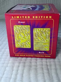 NEW SEALED 23K Gold Plated JIGGLYPUFF Trading Card 1999 Burger King Pokemon Ball - Image 3