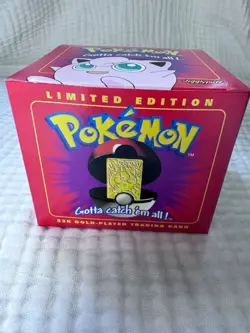 NEW SEALED 23K Gold Plated JIGGLYPUFF Trading Card 1999 Burger King Pokemon Ball - Image 4