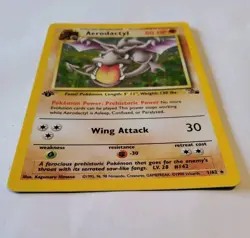 Pokemon Vintage Aerodactyl 1st Edition Fossil Card 1/62 LP - Image 2