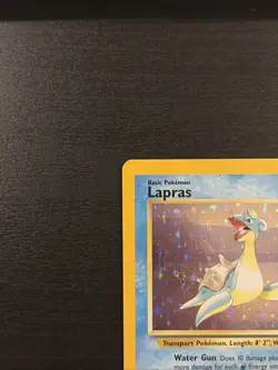 Pokemon TCG Lapras Fossil Holo Rare Unlimited Card 10/62 Vintage NM - Image 2