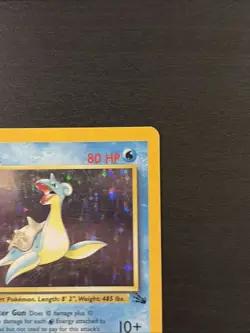 Pokemon TCG Lapras Fossil Holo Rare Unlimited Card 10/62 Vintage NM - Image 3