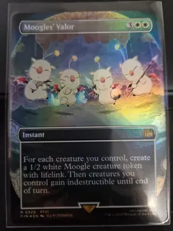 Magic: The Gathering Final Fantasy Moogles' Valor Foil Card Borderless - Image 1