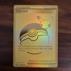 Pokemon 2021 Celebrations Trainer Poke Ball Black Star Promo Card SWSH146 - NM - Image 1