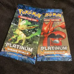 Pokemon TCG - 2 Platinum Rising Rivals - 10 Card Booster Packs - Factory Sealed - Image 1