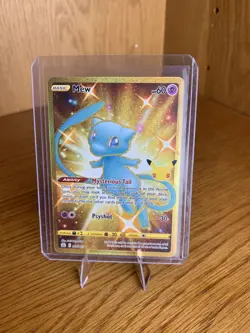 Pokemon Gold Mew TCG Celebrations Card 025/025 Full Art (Mint-Near Mint) - Image 1