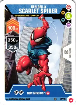 BEN REILLY SCARLET SPIDER 71/192 Marvel Mission Arena TCG Collectible Card - Image 1