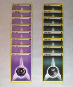 Pokemon Dark + Psychic Unnumbered Energy 16 Card Lot 2011 Near Mint League Basic - Image 1