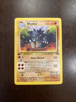 Rhydon 45/64 1st Edition Jungle Regular Pokemon Card Uncommon - Image 1