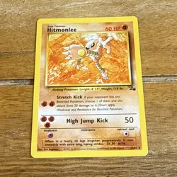 Pokemon TCG Hitmonlee Fossil Card 22/62 Non-Holo Rare - Image 1