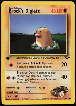 Brock's Diglett [1st Edition] #67 Gym Challenge Pokemon Card - Image 1
