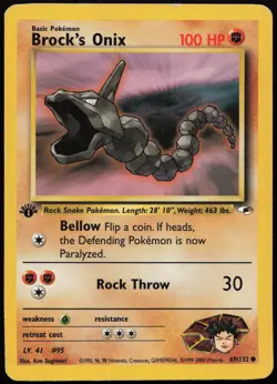 Brock's Onix [1st Edition] #69 Gym Heroes Pokemon Card - Image 1