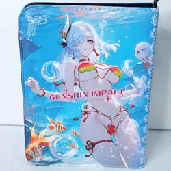 Ayaka Shenhe Genshin Card Binder 3-Ring Anime Waifu Redemption 10.5 in Folder - Image 2