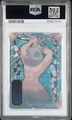 2021 Demon Slayer: Stained Glass Cards Inosuke Hashibira Stn.Glass PSA 10 - Image 2