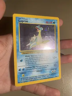 Pokemon TCG Lapras 10/62 Fossil Unlimited Holo Rare Card - Image 3