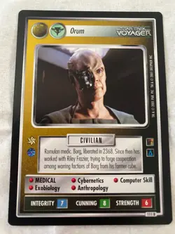 Star Trek CCG 1E Borg ORUM (N/A) Rare Card NEVER PLAYED - Image 1