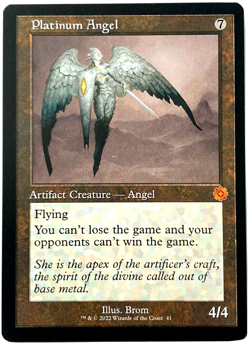 MTG Platinum Angel *RETRO FRAME* The Brothers' War 41 NM - Image 1