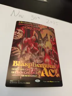 MTG Secret Lair Blasphemous Act Rainbow Foil #322 NM/M - Image 1