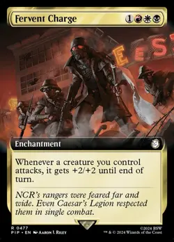 x1 Fervent Charge - Extended Art R MTG Universes Beyond: Fallout M/NM, English - Image 1