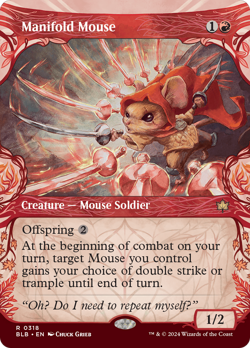 x1 Manifold Mouse BLB Bloomburrow MTG 318 SHOWCASE RARE M/NM 1x - Image 1