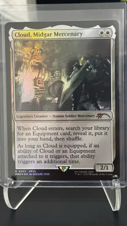 Magic MTG Cloud, Midgar Mercenary P 0001 Foil Final Fantasy FFVII - Image 1