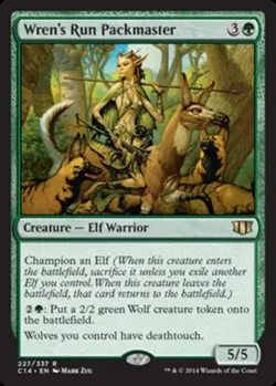 4x MTG Wren's Run Packmaster, Light Play, English Commander 2014 - Image 1