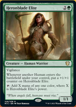 1x Heronblade Elite NM-Mint, English Commander: Innistrad: Midnight Hunt MTG Mag - Image 1