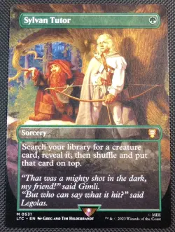 Sylvan Tutor Borderless NM Lord of the Rings #0531 M Non Foil Never Played - Image 1