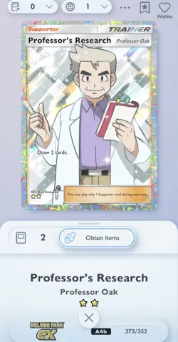 Pokemon TCG Pocket Professors Research Full Art Trainer [ENGLISH] Digital Card - Image 1