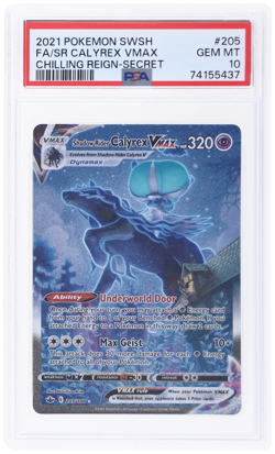2021 Pokemon Sword and Shield Chilling Reign Shadow Rider Calyrex Vmax PSA 10 - Image 1