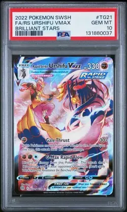 PSA 10 Rapid Strike Urshifu VMAX FA! Pokemon Brilliant Stars Trainer Gallery! - Image 1