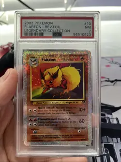 2002 Pokemon Flare on-Rev.foil Legendary Collection #10 NM 7 PSA￼ - Image 1